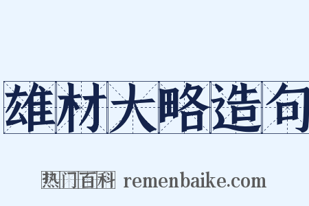 雄材大略造句是什么意思的图片